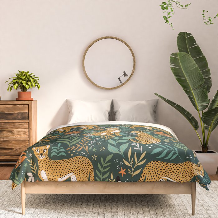 Spring Cheetah Pattern II - Lush Green Comforter Gallery Image 3