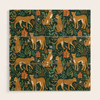 Spring Cheetah Pattern II - Lush Green Wood Wall Art Gallery Image 1