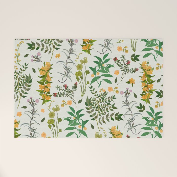 Vintage Wildflowers / Cozy Botanicals Welcome Mat Gallery Image 1