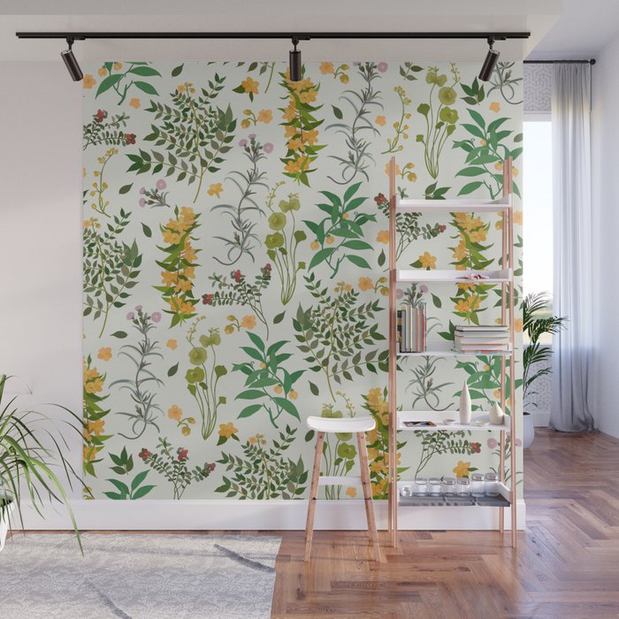 Vintage Wildflowers / Cozy Botanicals Wall Mural Gallery Image 1