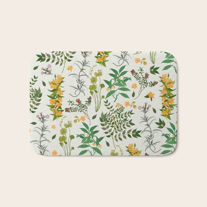 Vintage Wildflowers / Cozy Botanicals Bath Mat Gallery Image 1