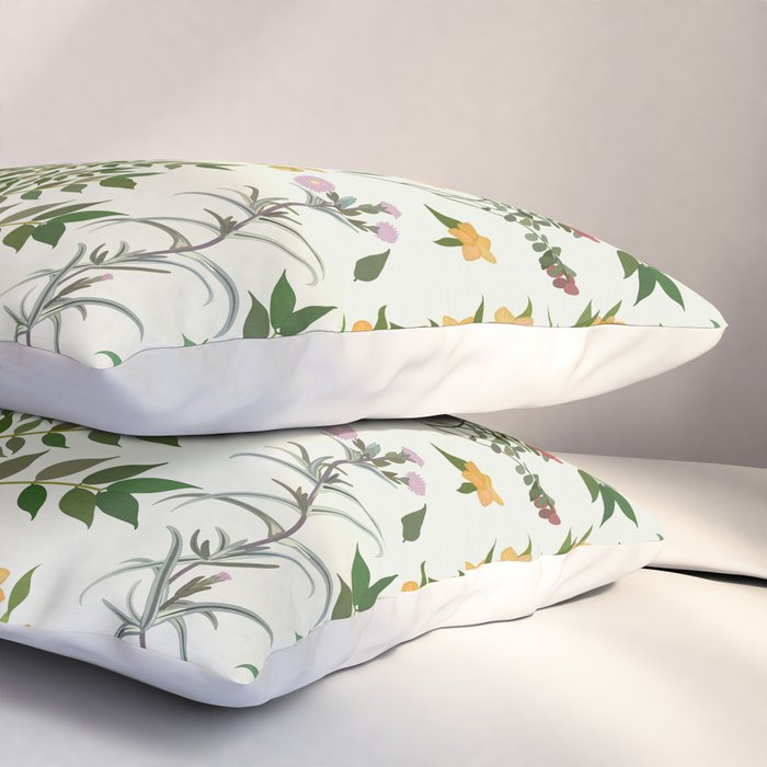 Vintage Wildflowers / Cozy Botanicals Pillow Sham Gallery Image 3