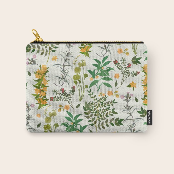 Vintage Wildflowers / Cozy Botanicals Carry All Pouch Gallery Image 1
