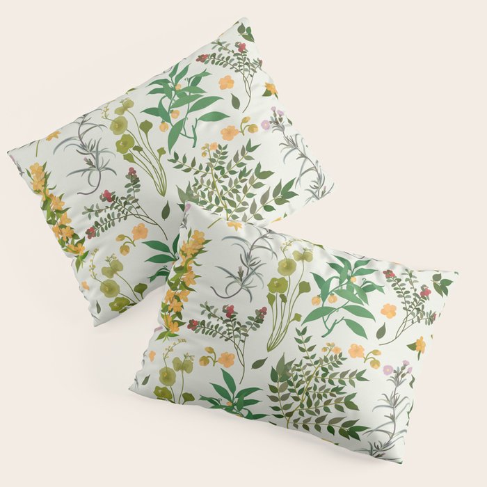 Vintage Wildflowers / Cozy Botanicals Pillow Sham Gallery Image 3