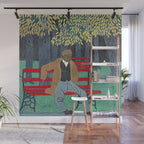African American Masterpiece 'Man on a Bench' by Horace Pippin Wall Mural Gallery Image 1