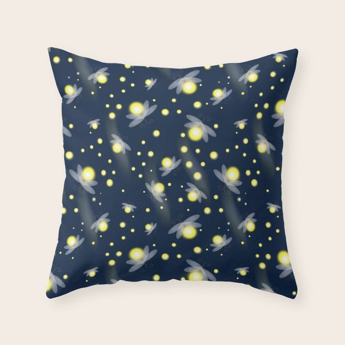 Fireflies at Night Throw Pillow Gallery Image 6