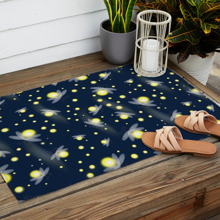 Fireflies at Night Outdoor Rug Gallery Image 2