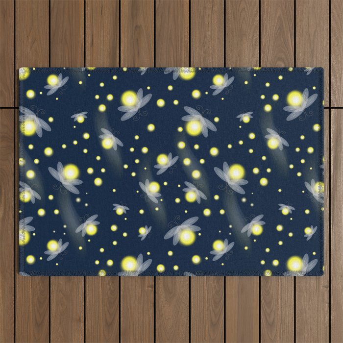 Fireflies at Night Outdoor Rug Gallery Image 1