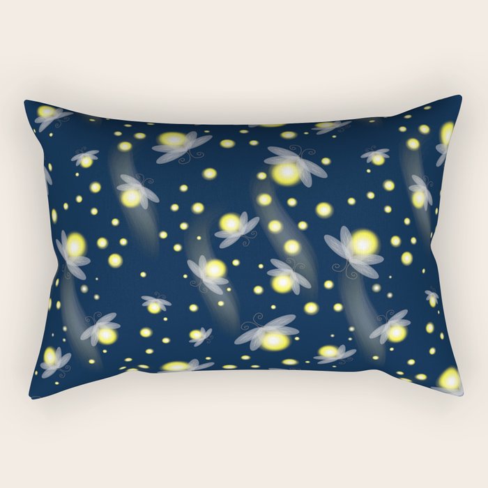 Fireflies at Night Rectangular Pillow Gallery Image 2