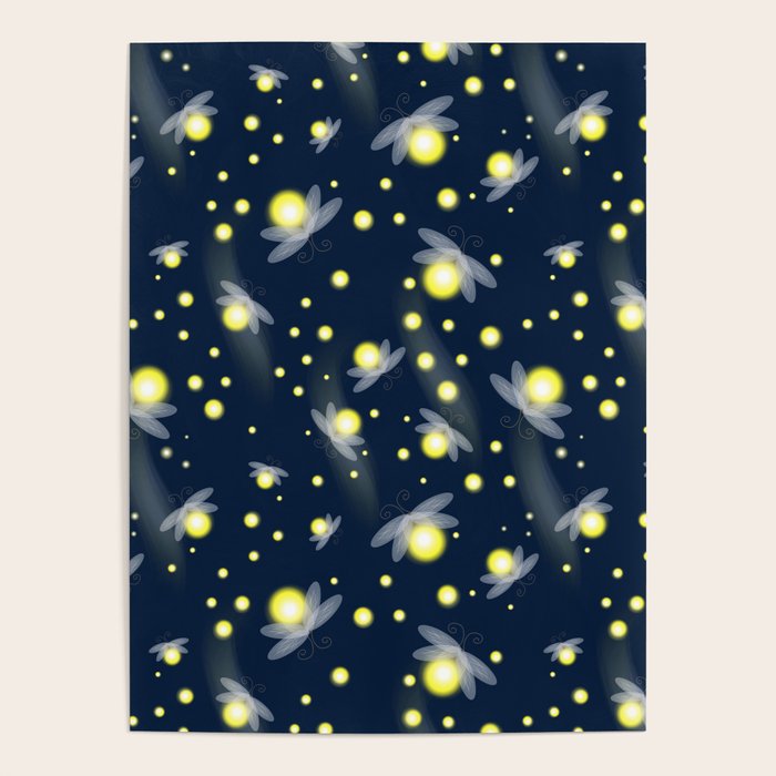 Fireflies at Night Poster Gallery Image 1