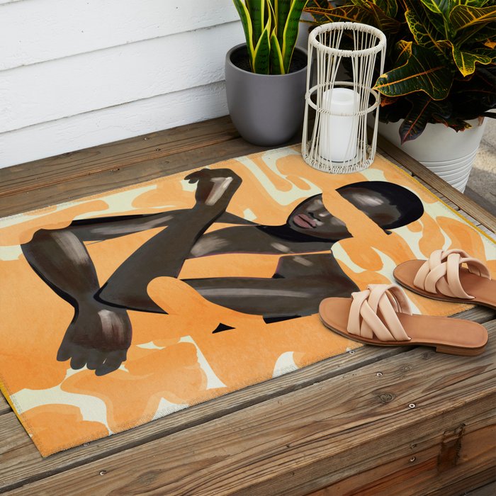 Girl Portrait 28 Outdoor Rug Gallery Image 2