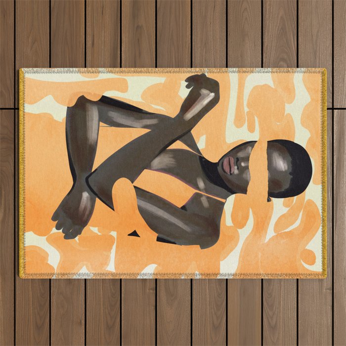 Girl Portrait 28 Outdoor Rug Gallery Image 1