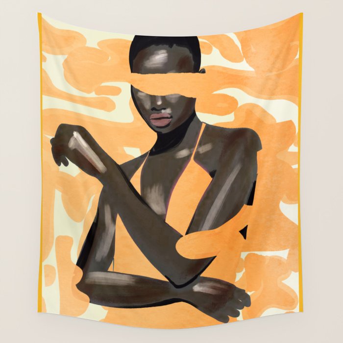 Girl Portrait 28 Wall Tapestry Gallery Image 1