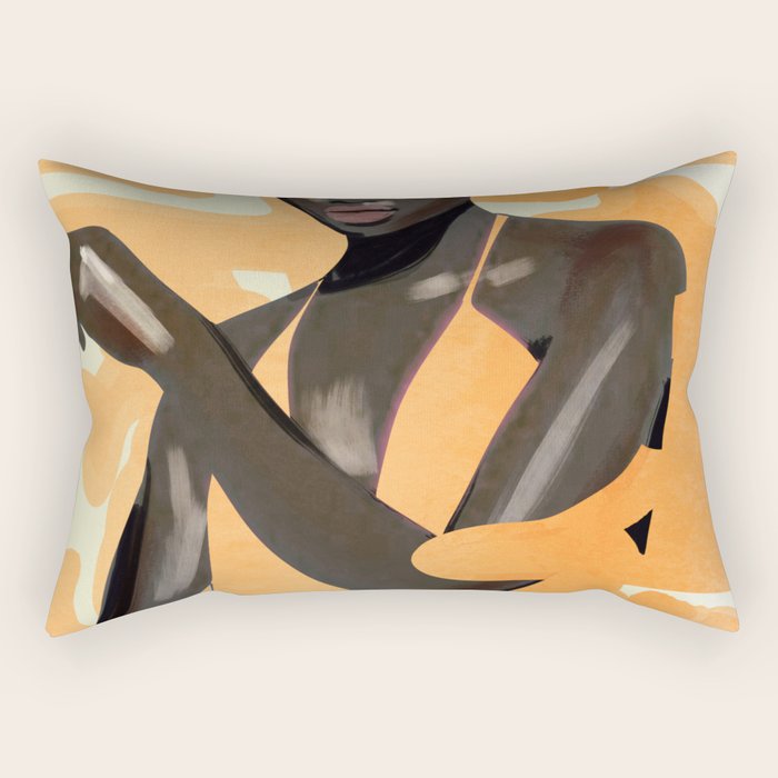 Girl Portrait 28 Rectangular Pillow Gallery Image 1
