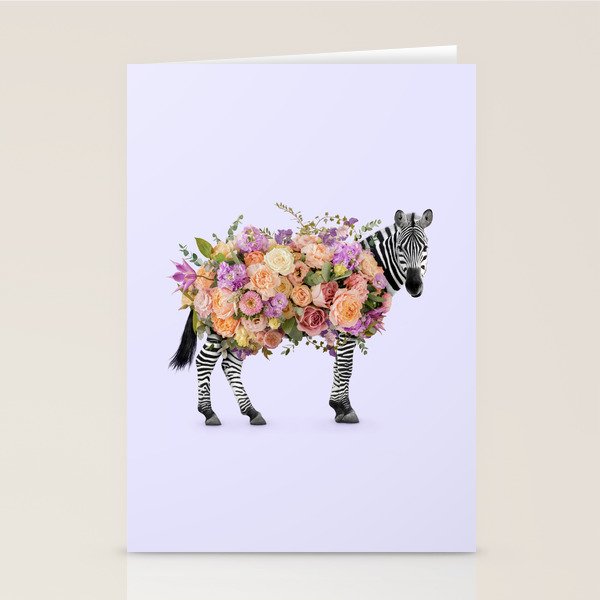 FLORAL ZEBRA Stationery Card Gallery Image 2