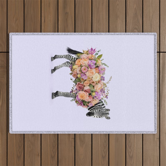 FLORAL ZEBRA Outdoor Rug