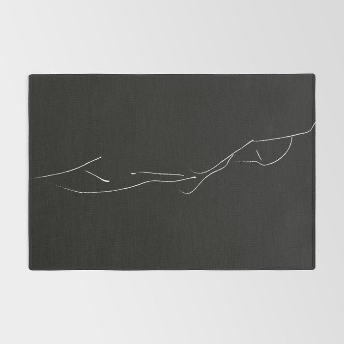 Minimal Line Drawing Figure Rug Gallery Image 2