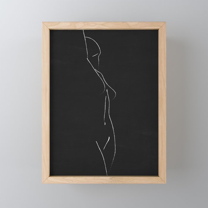 Minimal Line Drawing Figure Mini Art Print Gallery Image 1