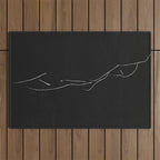 Minimal Line Drawing Figure Outdoor Rug Gallery Image 1