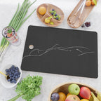 Minimal Line Drawing Figure Cutting Board Gallery Image 2