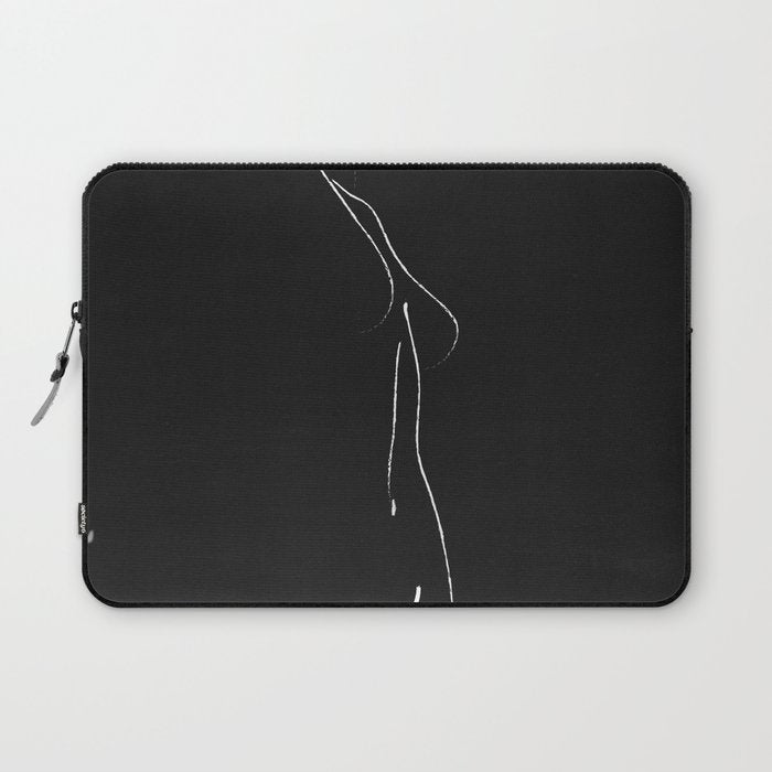Minimal Line Drawing Figure Laptop Sleeve Gallery Image 1