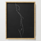 Minimal Line Drawing Figure Serving Tray Gallery Image 1