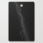Minimal Line Drawing Figure Cutting Board Gallery Image 1
