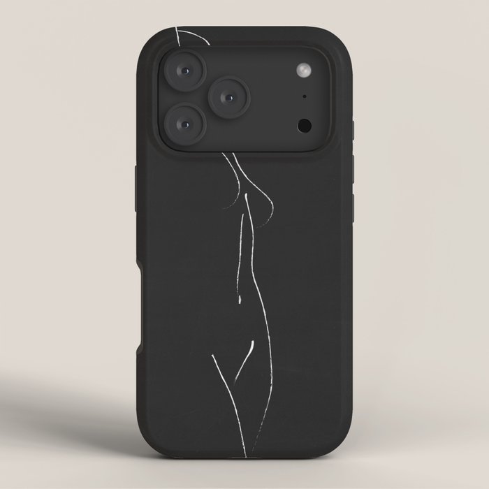 Minimal Line Drawing Figure iPhone Case Gallery Image 3