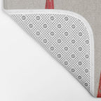 Red Vintage Skis Bath Mat Gallery Image 2