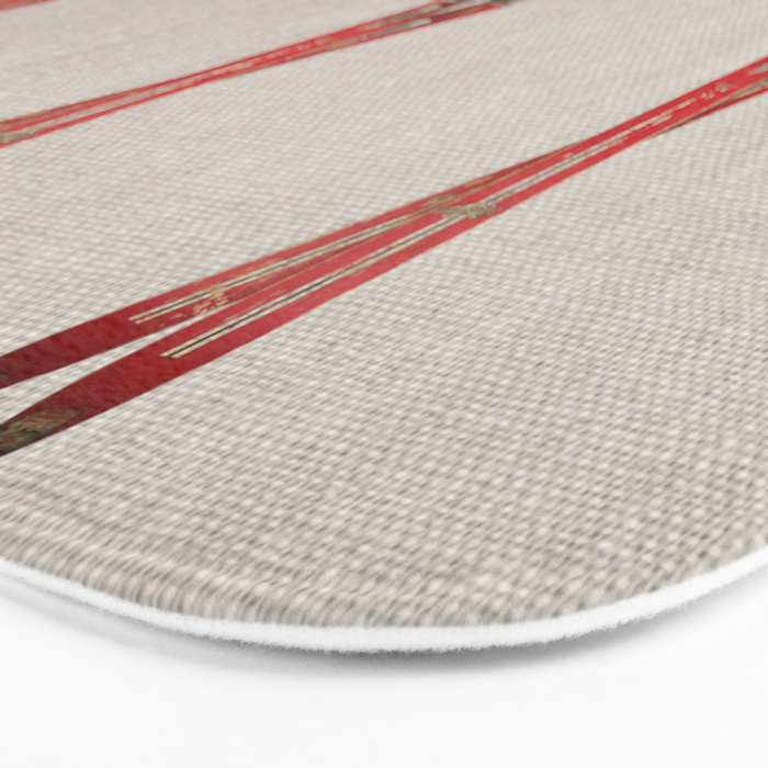 Red Vintage Skis Bath Mat Gallery Image 3
