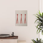 Red Vintage Skis Poster Gallery Image 2