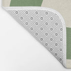 Wavy Checkerboard (Green Beige) Bath Mat Gallery Image 2