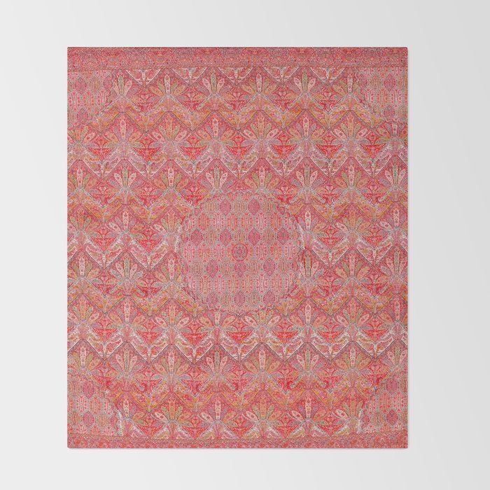 Kashmir North Indian Moon Shawl Print Throw Blanket Gallery Image 2