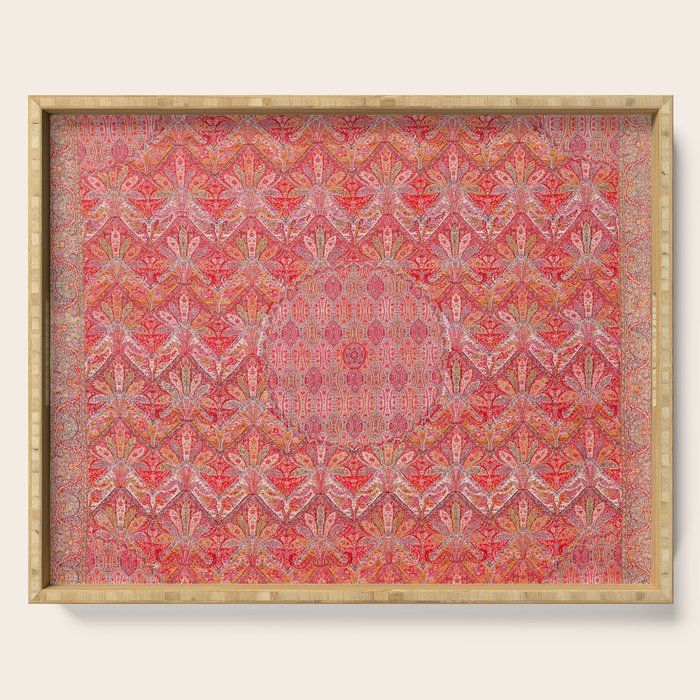 Kashmir North Indian Moon Shawl Print Serving Tray Gallery Image 1
