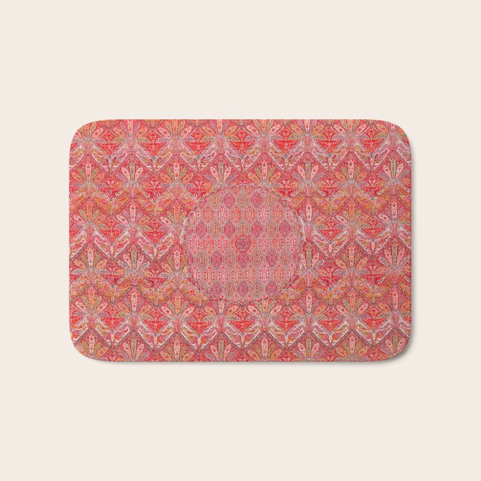 Kashmir North Indian Moon Shawl Print Bath Mat Gallery Image 1