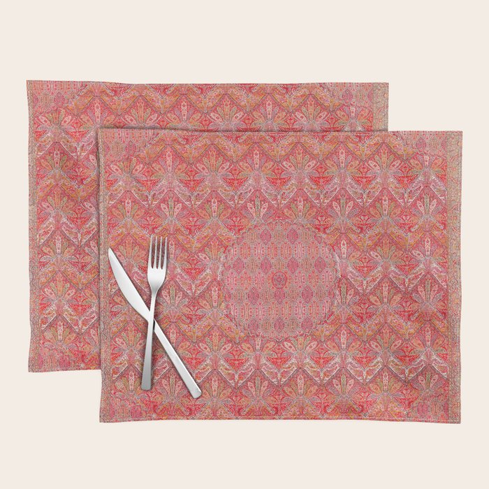 Kashmir North Indian Moon Shawl Print Placemat Gallery Image 1