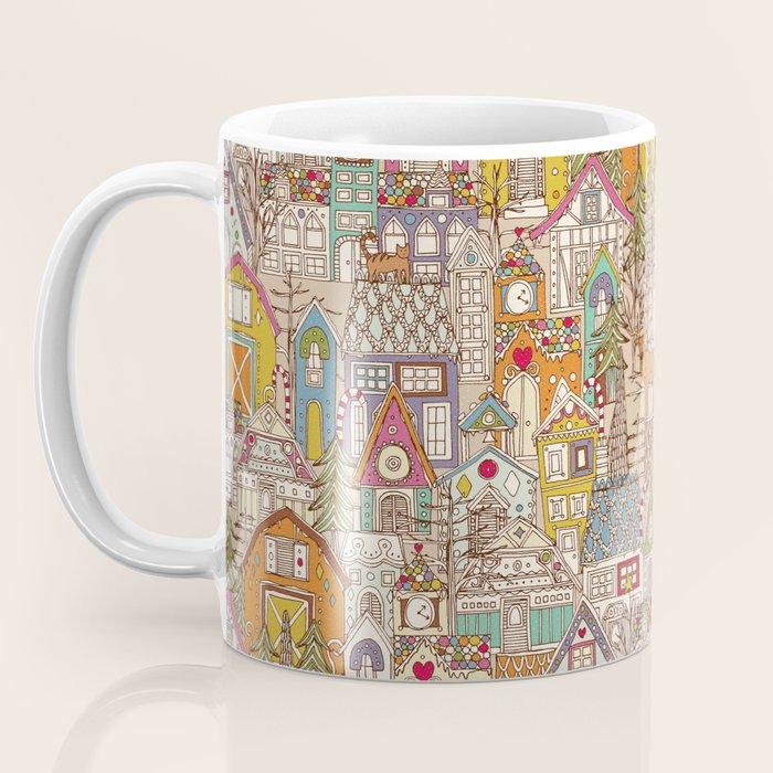vintage gingerbread town Coffee Mug Gallery Image 3