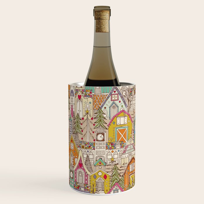 vintage gingerbread town Wine Chiller Gallery Image 3