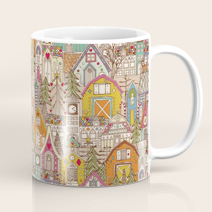 vintage gingerbread town Coffee Mug Gallery Image 1