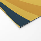 Organic Topography Abstract in Mustard, Navy Blue, Gray, and White  Welcome Mat Gallery Image 2