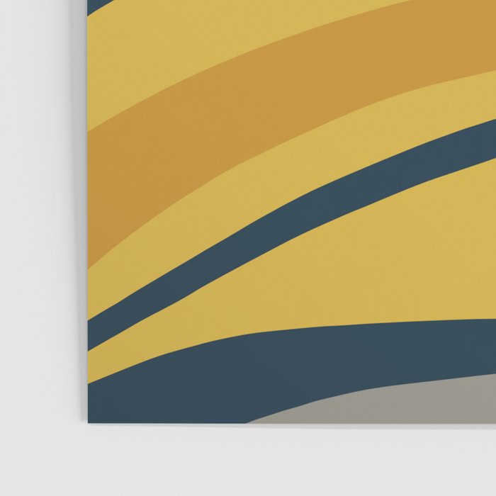 Organic Topography Abstract in Mustard, Navy Blue, Gray, and White  Poster Gallery Image 3