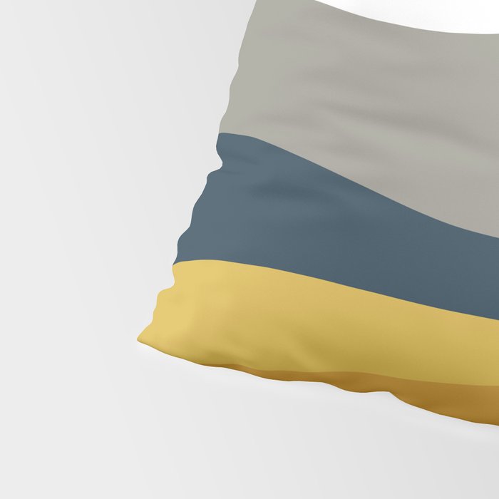 Organic Topography Abstract in Mustard, Navy Blue, Gray, and White  Pillow Sham Gallery Image 4