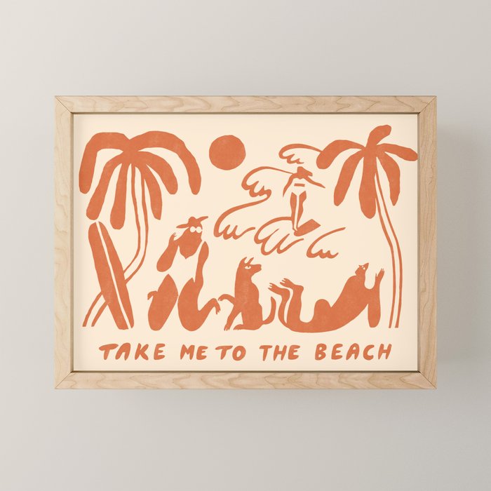 Take me to the beach Mini Art Print Gallery Image 1