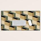 Cuboid Geometric Abstract Shapes Pattern XII Desk Mat Gallery Image 1