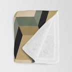 Cuboid Geometric Abstract Shapes Pattern XII Throw Blanket Gallery Image 3