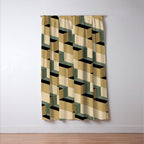 Cuboid Geometric Abstract Shapes Pattern XII Window Curtain Gallery Image 3