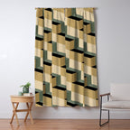 Cuboid Geometric Abstract Shapes Pattern XII Window Curtain Gallery Image 5