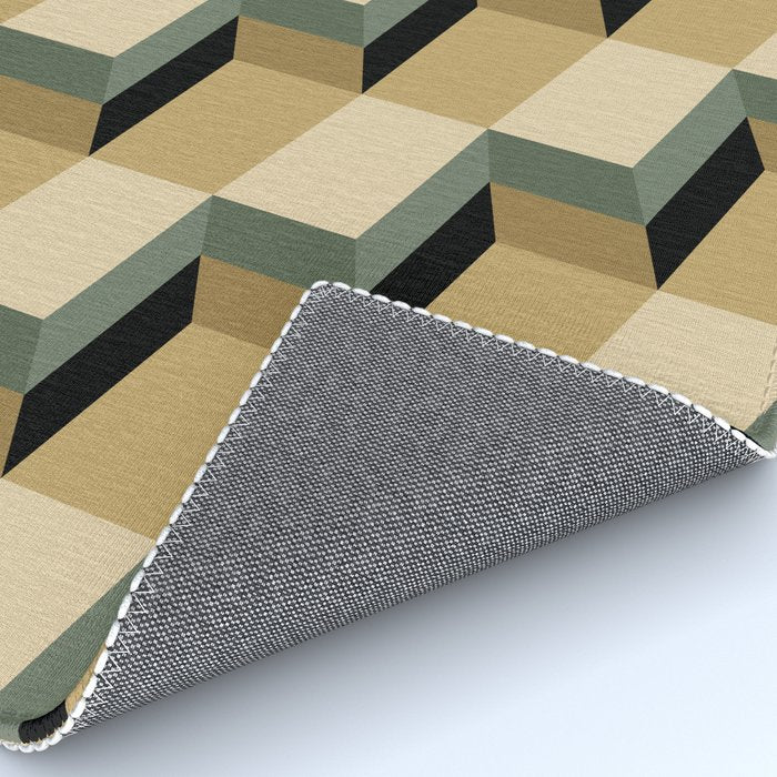 Cuboid Geometric Abstract Shapes Pattern XII Rug Gallery Image 4