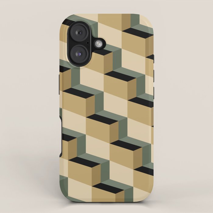 Cuboid Geometric Abstract Shapes Pattern XII iPhone Case Gallery Image 1