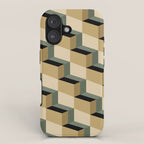 Cuboid Geometric Abstract Shapes Pattern XII iPhone Case Gallery Image 1
